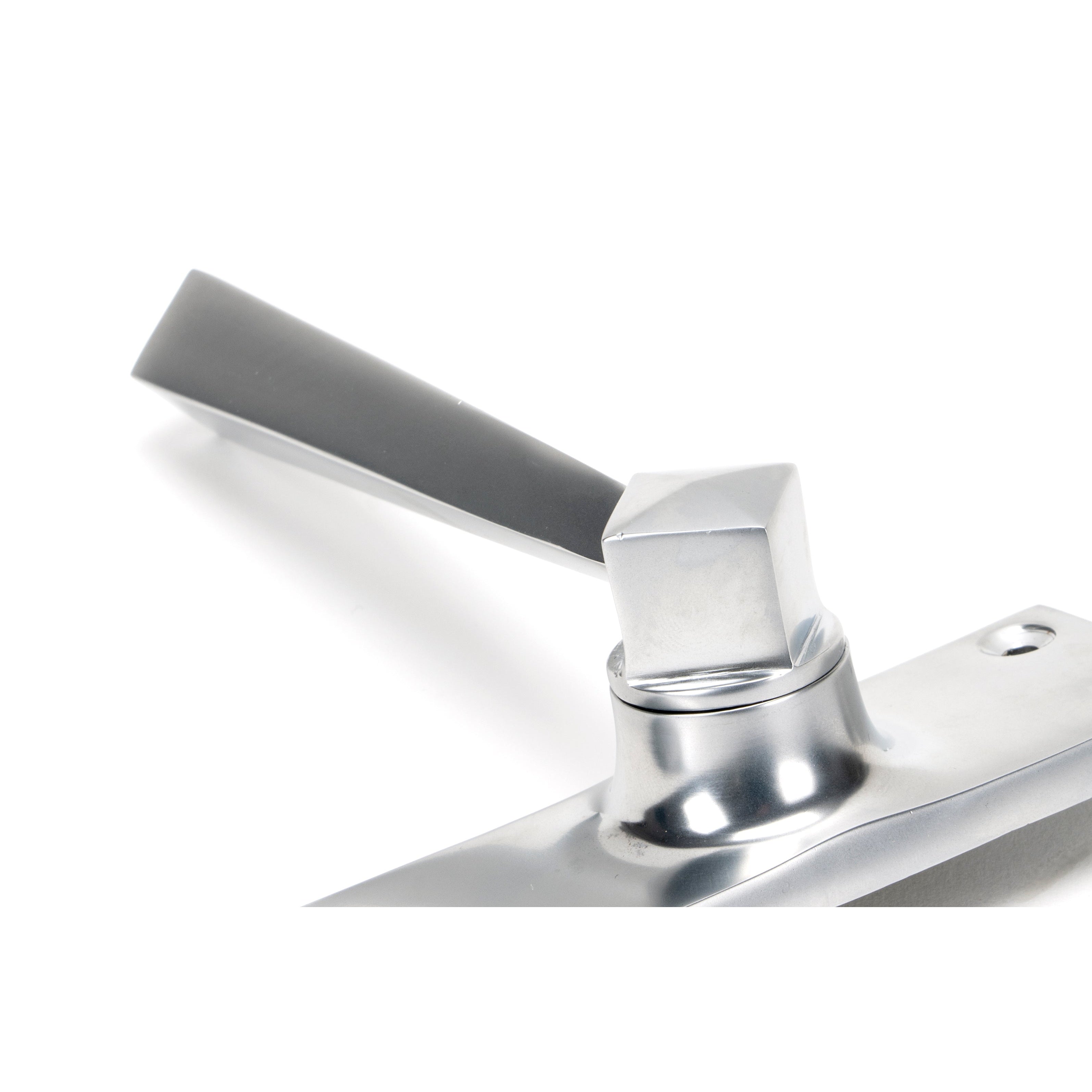 Satin Chrome Straight Lever Euro Lock Set | From The Anvil-Lever Euro-Yester Home