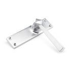 Satin Chrome Straight Lever Latch Set | From The Anvil - Lever Latch - From The Anvil - Yester Home