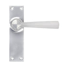 Satin Chrome Straight Lever Latch Set | From The Anvil-Lever Latch-Yester Home