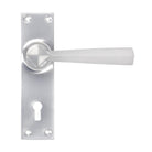 Satin Chrome Straight Lever Lock Set | From The Anvil - Lever Lock - From The Anvil - Yester Home
