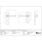 Satin Chrome Straight Lever Lock Set | From The Anvil - Lever Lock - From The Anvil - Yester Home