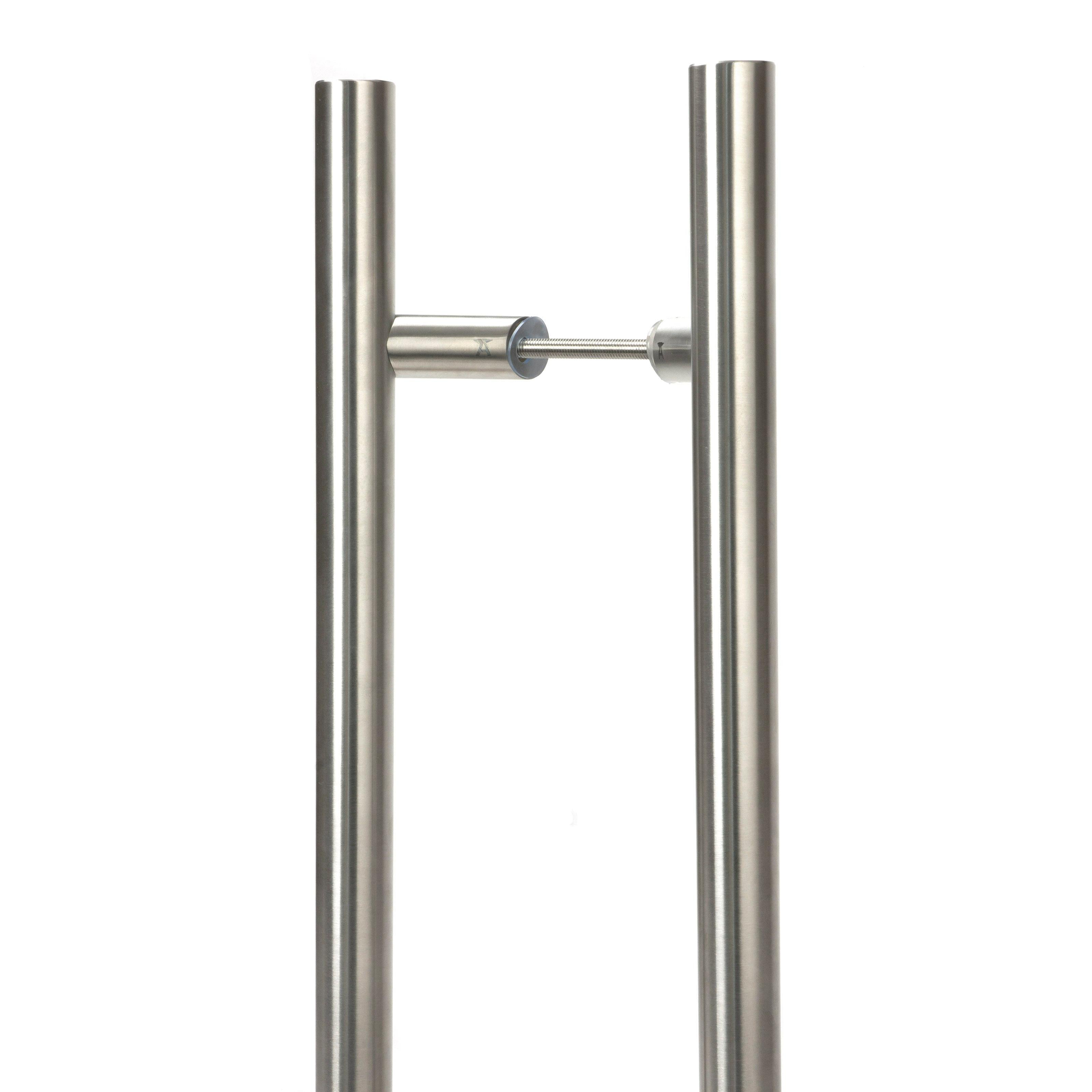 Satin Marine SS (316) 0.6m Offset T Bar Handle B2B 32mm Ø | From The Anvil - Door Pull Handles - From The Anvil - Yester Home