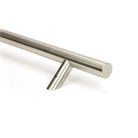 Satin Marine SS (316) 0.6m Offset T Bar Handle Bolt Fix 32mm Ø | From The Anvil-Pull Handles-Yester Home