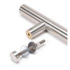 Satin Marine SS (316) 0.6m T Bar Handle Bolt Fix 32mm Ø | From The Anvil - Door Pull Handles - From The Anvil - Yester Home