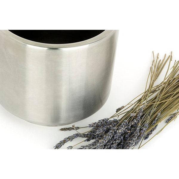 Satin Marine SS (316) 12.5cm Newlyn Pot | From The Anvil-Plant Pots-Yester Home