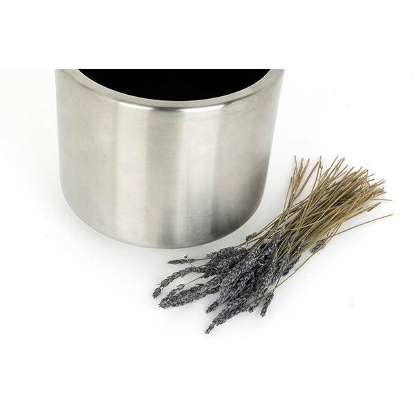 Satin Marine SS (316) 16cm Newlyn Pot | From The Anvil-Plant Pots-Yester Home