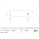 Satin Marine SS (316) 1.2m Offset T Bar Handle Bolt Fix 32mm Ø | From The Anvil-Pull Handles-Yester Home