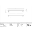 Satin Marine SS (316) 1.5m Offset T Bar Handle Bolt Fix 32mm Ø | From The Anvil-Pull Handles-Yester Home