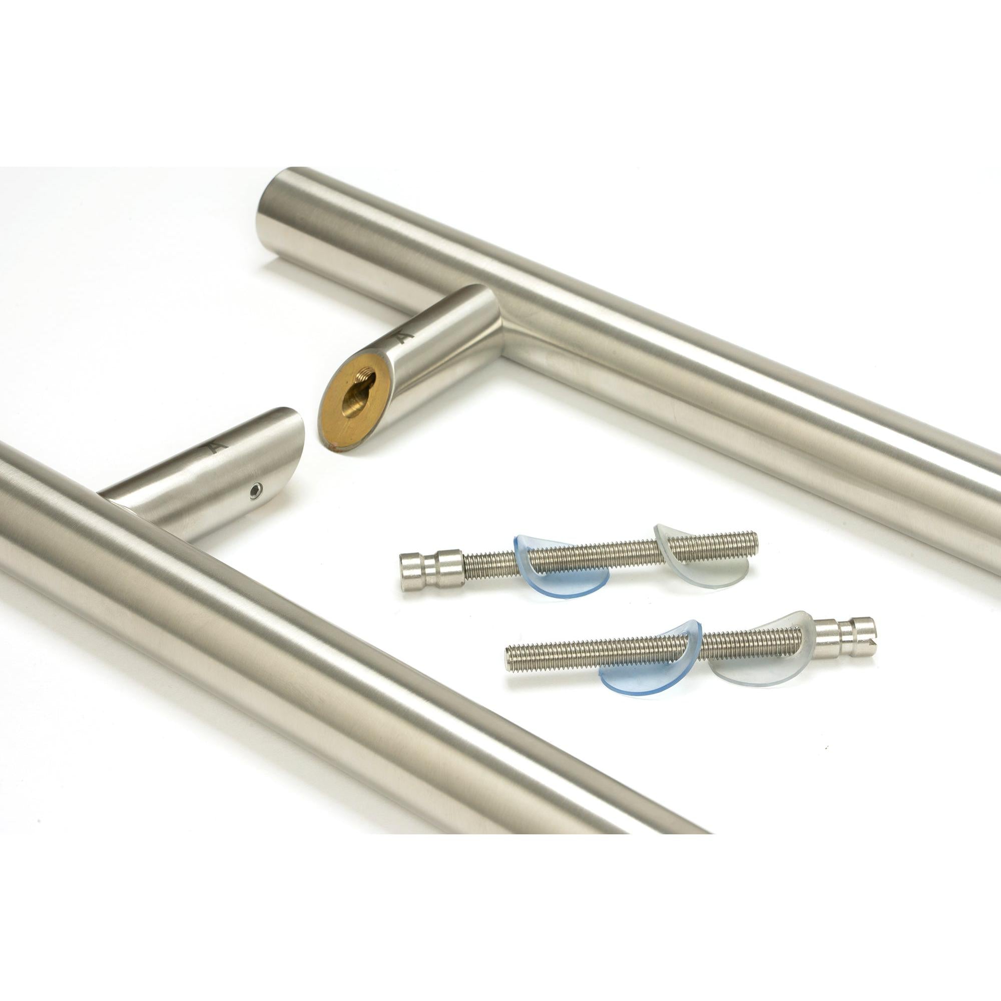 Satin Marine SS (316) 1.8m Offset T Bar Handle B2B 32mm Ø | From The Anvil - Door Pull Handles - From The Anvil - Yester Home