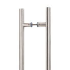 Satin Marine SS (316) 1.8m T Bar Handle B2B Fix 32mm Ø | From The Anvil - Door Pull Handles - From The Anvil - Yester Home