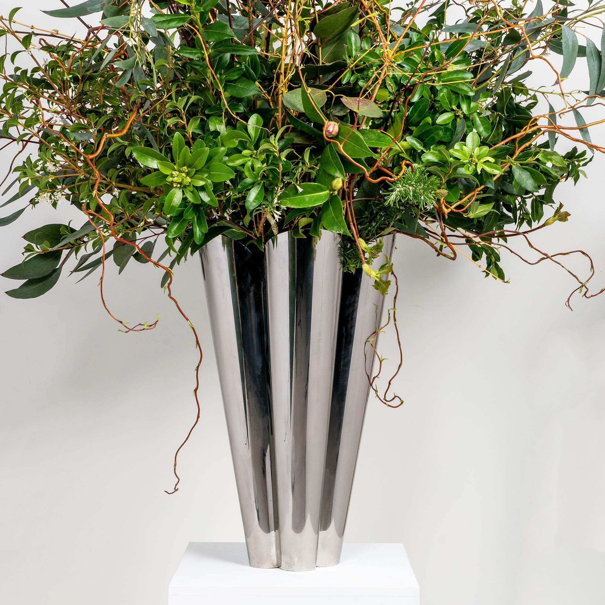 Satin Marine SS (316) 28cm Hepworth Pot (Drainage holes) | From The Anvil - Plant Pots - From The Anvil - Yester Home