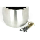 Satin Marine SS (316) 28cm Hepworth Pot | From The Anvil-Plant Pots-Yester Home
