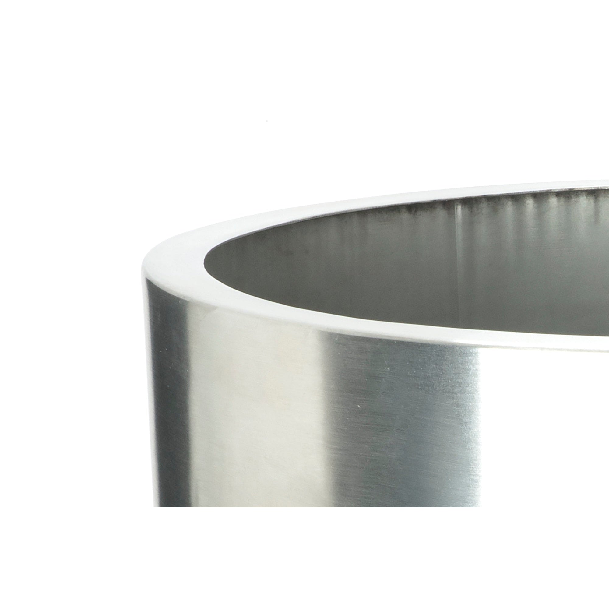 Satin Marine SS (316) 28cm Newlyn Pot (Drainage holes) | From The Anvil-Plant Pots-Yester Home