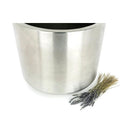 Satin Marine SS (316) 28cm Newlyn Pot (Drainage holes) | From The Anvil-Plant Pots-Yester Home
