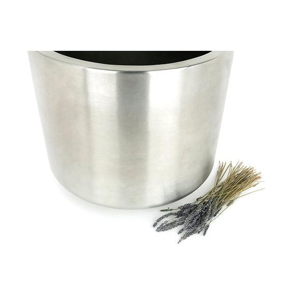 Satin Marine SS (316) 28cm Newlyn Pot (Drainage holes) | From The Anvil-Plant Pots-Yester Home
