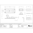Satin Marine SS (316) 4" Universal Bolt | From The Anvil-Bolts-Yester Home