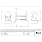 Satin Marine SS (316) 50mm Euro Door Pull (Back to Back fixings) | From The Anvil-Euro Pulls-Yester Home