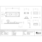 Satin Marine SS (316) 6" Universal Bolt | From The Anvil-Bolts-Yester Home