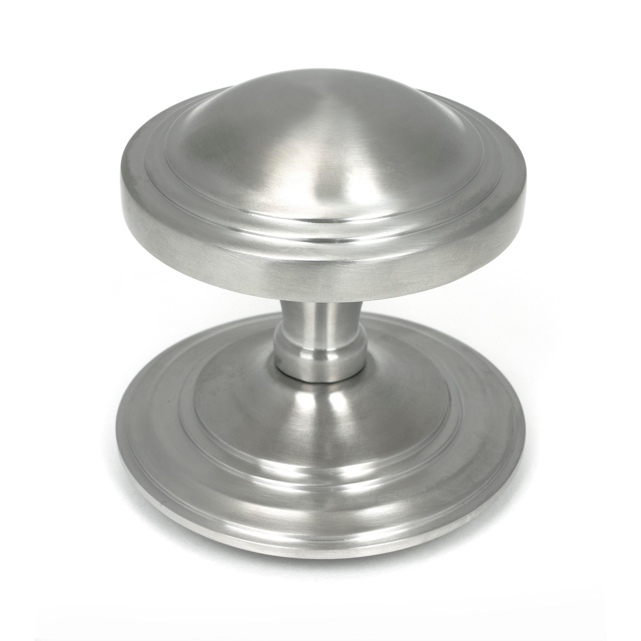 Satin Marine SS (316) Art Deco Centre Door Knob | From The Anvil - Centre Door Knobs - From The Anvil - Yester Home