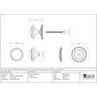 Satin Marine SS (316) Art Deco Centre Door Knob | From The Anvil - Centre Door Knobs - From The Anvil - Yester Home