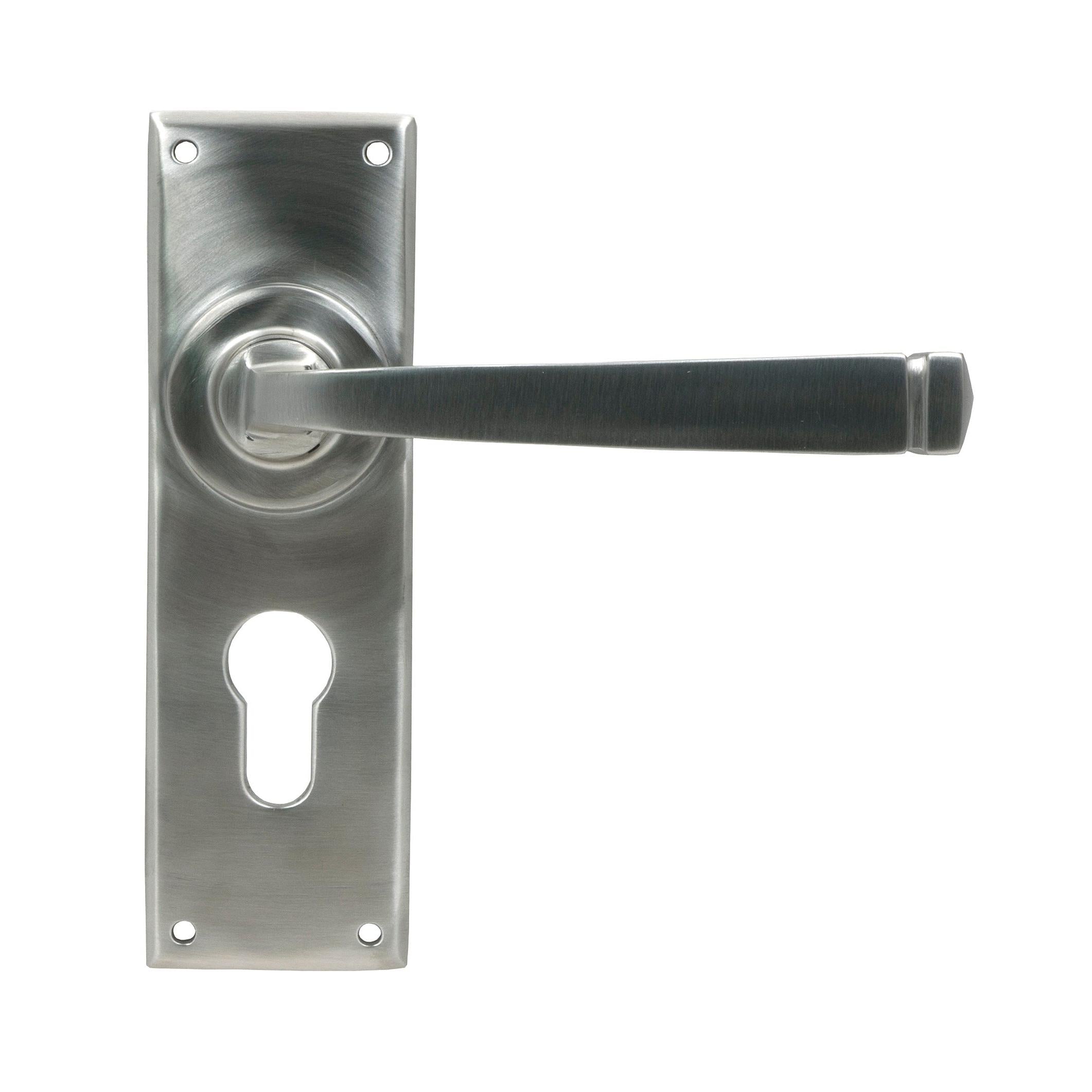 Satin Marine SS (316) Avon Lever Euro Lock Set | From The Anvil - Lever Euro - From The Anvil - Yester Home
