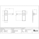 Satin Marine SS (316) Avon Lever Latch Set | From The Anvil - Lever Latch - From The Anvil - Yester Home