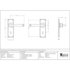 Satin Marine SS (316) Avon Lever Lock Set | From The Anvil-Lever Lock-Yester Home