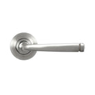 Satin Marine SS (316) Avon Round Lever on Rose Set (Plain) | From The Anvil - Concealed - From The Anvil - Yester Home