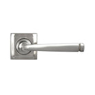 Satin Marine SS (316) Avon Round Lever on Rose Set (Square) - Unsprung | From The Anvil-Concealed-Yester Home