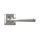 Satin Marine SS (316) Avon Round Lever on Rose Set (Square) - Unsprung | From The Anvil - Concealed - From The Anvil - Yester Home
