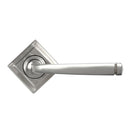 Satin Marine SS (316) Avon Round Lever on Rose Set (Square) - Unsprung | From The Anvil - Concealed - From The Anvil - Yester Home