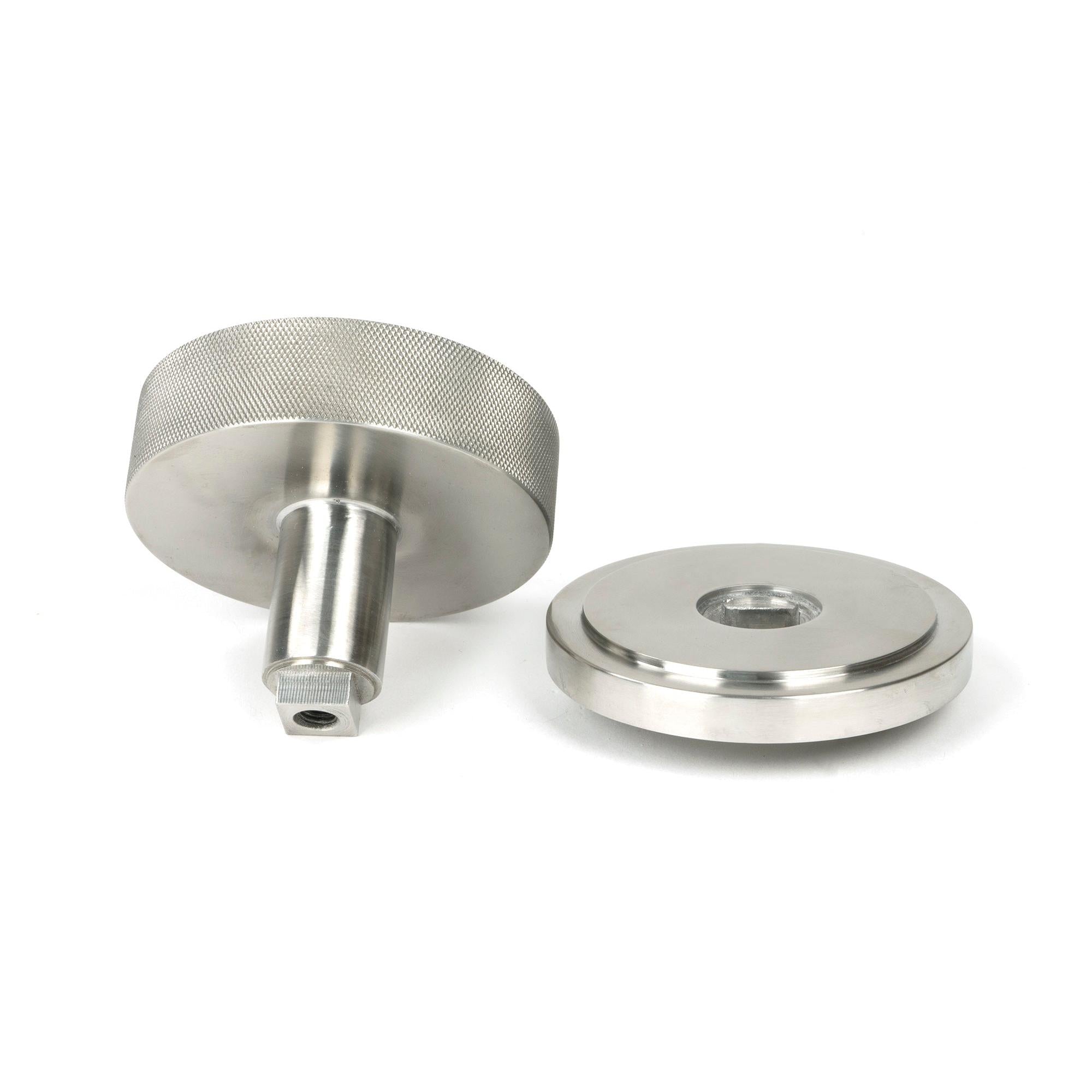 Satin Marine SS (316) Brompton Centre Door Knob (Art Deco) | From The Anvil - Centre Door Knobs - From The Anvil - Yester Home