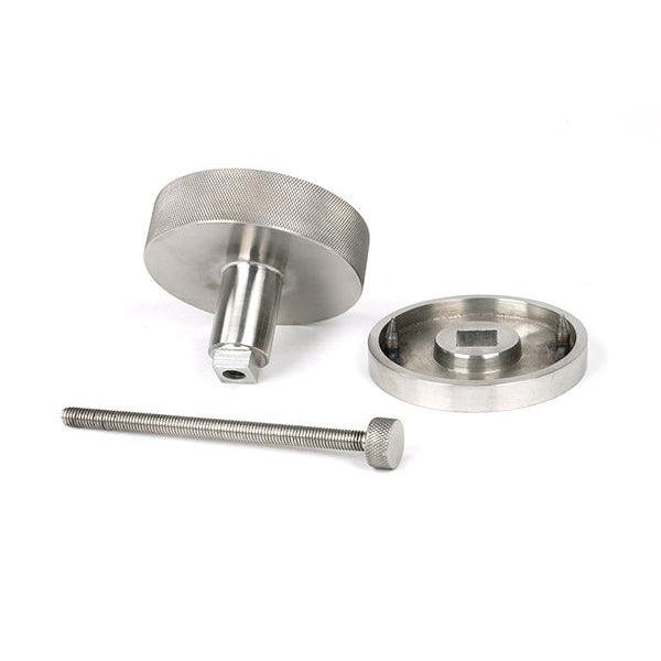 Satin Marine SS (316) Brompton Centre Door Knob (Art Deco) | From The Anvil-Centre Door Knobs-Yester Home