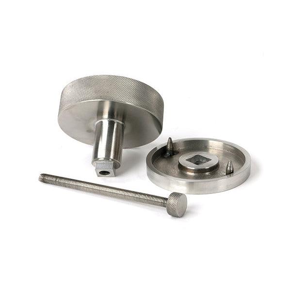Satin Marine SS (316) Brompton Centre Door Knob (Beehive) | From The Anvil-Centre Door Knobs-Yester Home