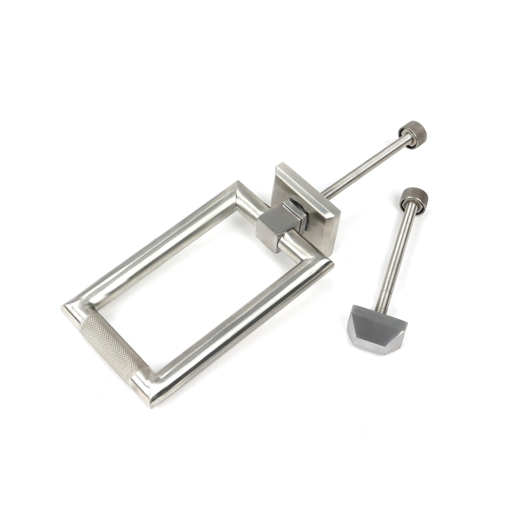 Satin Marine SS (316) Brompton Door Knocker | From The Anvil - Bolt-Through Door Knockers - From The Anvil - Yester Home