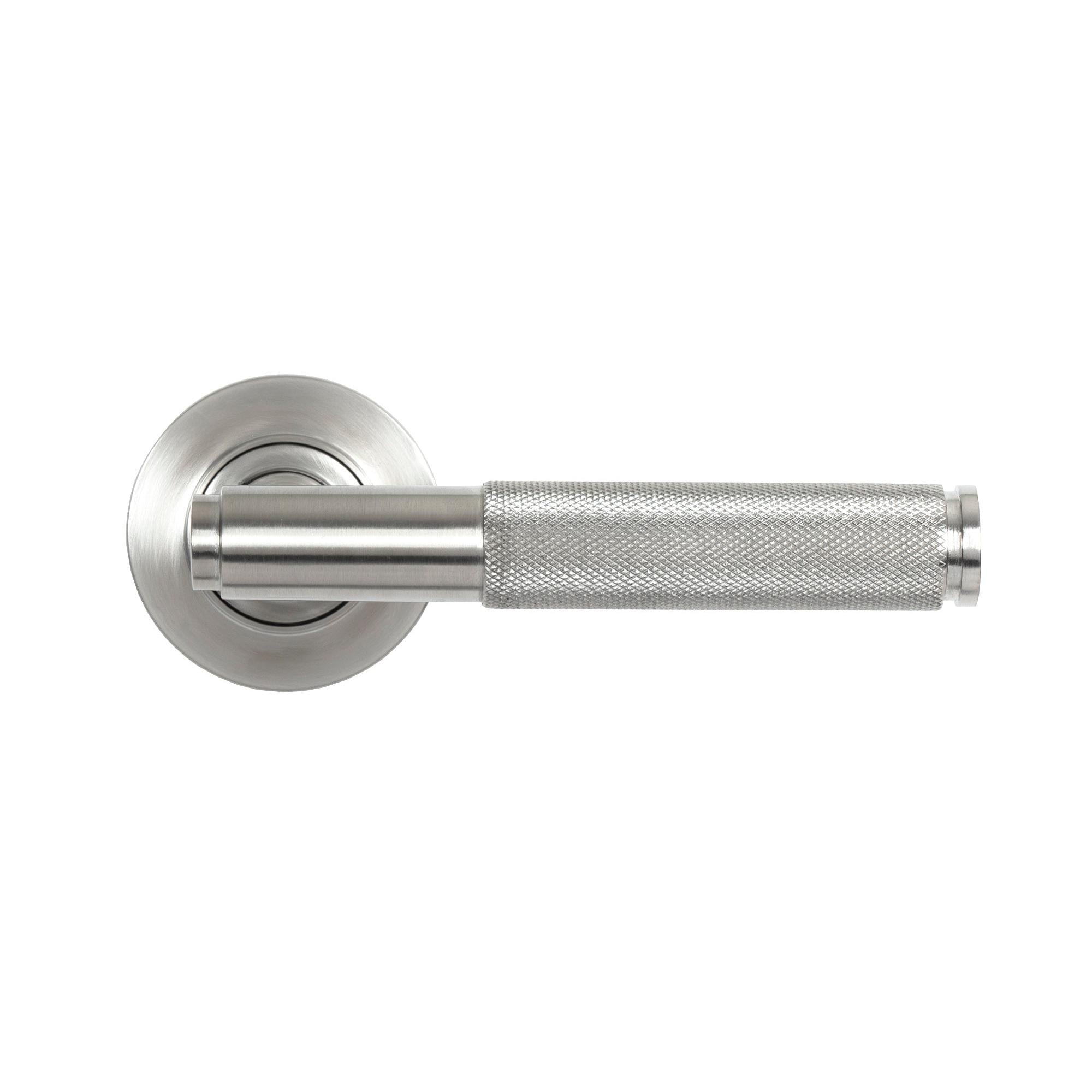 Satin Marine SS (316) Brompton Lever on Rose Set (Plain) | From The Anvil - Concealed - From The Anvil - Yester Home