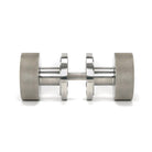 Satin Marine SS (316) Brompton Mortice/Rim Knob Set (Art Deco) | From The Anvil-Mortice Knobs-Yester Home