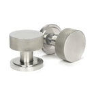 Satin Marine SS (316) Brompton Mortice/Rim Knob Set (Art Deco) | From The Anvil - Mortice Knobs - From The Anvil - Yester Home