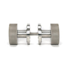 Satin Marine SS (316) Brompton Mortice/Rim Knob Set (Art Deco) | From The Anvil - Mortice Knobs - From The Anvil - Yester Home