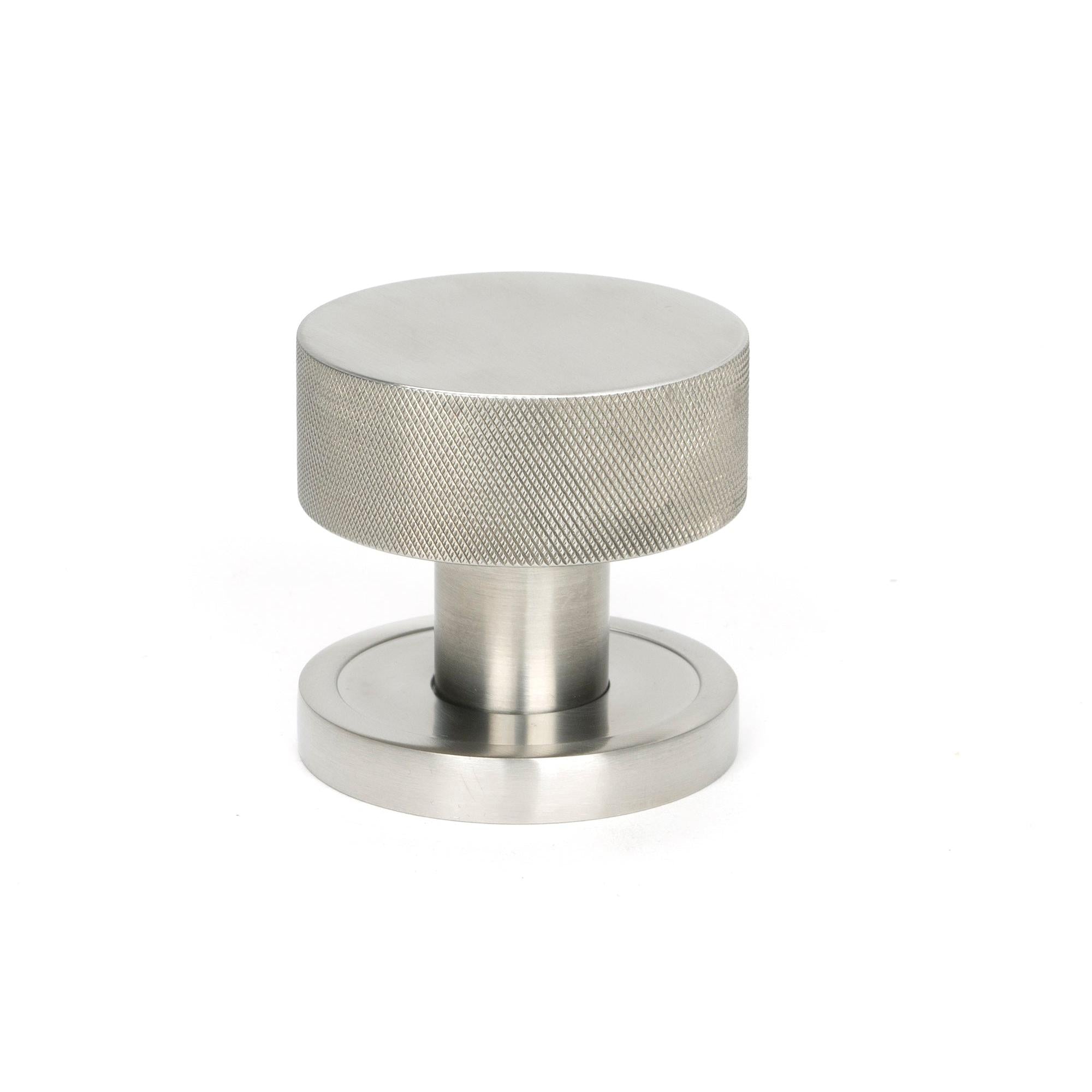 Satin Marine SS (316) Brompton Mortice/Rim Knob Set (Plain) | From The Anvil - Mortice Knobs - From The Anvil - Yester Home