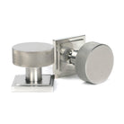 Satin Marine SS (316) Brompton Mortice/Rim Knob Set (Square) | From The Anvil - Mortice Knobs - From The Anvil - Yester Home