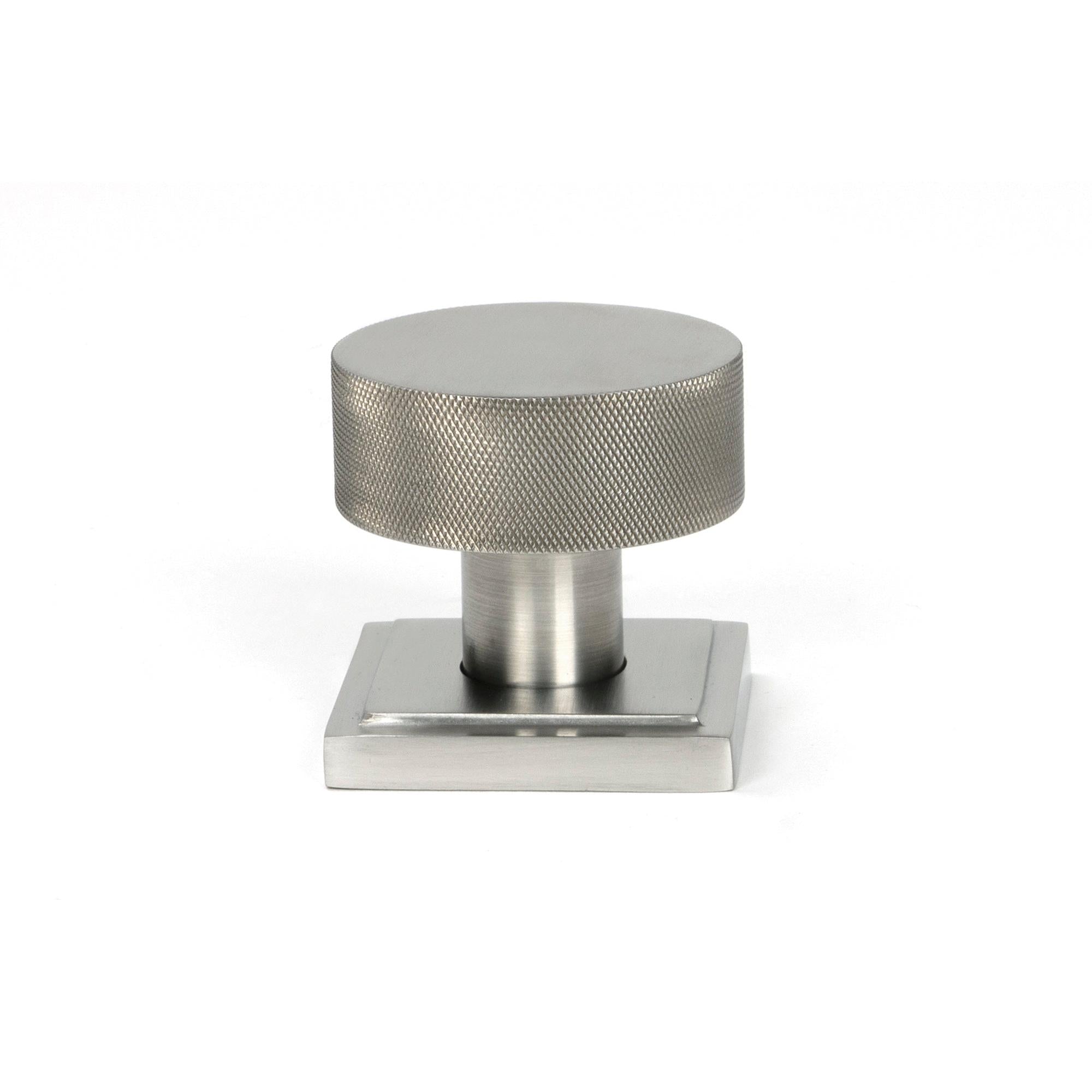 Satin Marine SS (316) Brompton Mortice/Rim Knob Set (Square) | From The Anvil - Mortice Knobs - From The Anvil - Yester Home