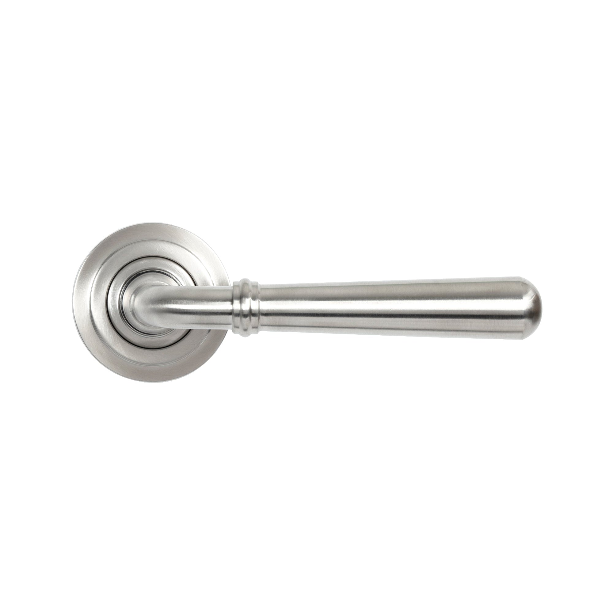Satin Marine SS (316) Newbury Lever on Rose Set (Art Deco) | From The Anvil-Concealed-Yester Home