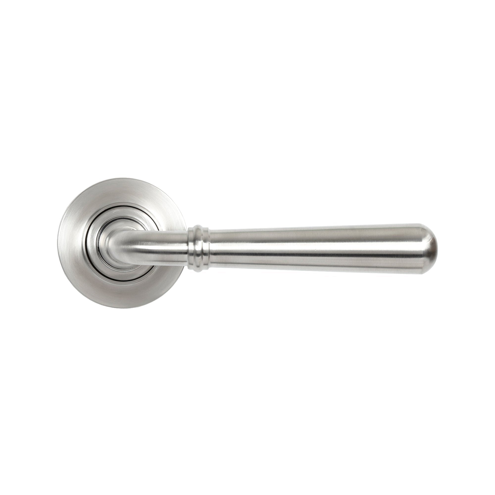 Satin Marine SS (316) Newbury Lever on Rose Set (Plain) | From The Anvil-Concealed-Yester Home