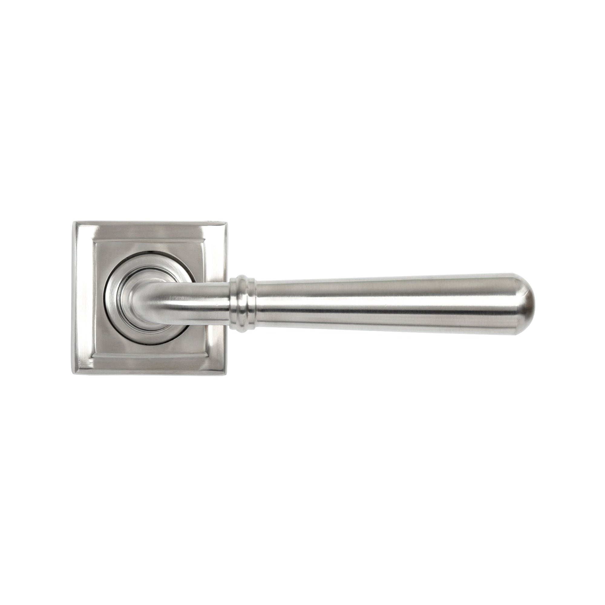 Satin Marine SS (316) Newbury Lever on Rose Set (Square) | From The Anvil-Concealed-Yester Home