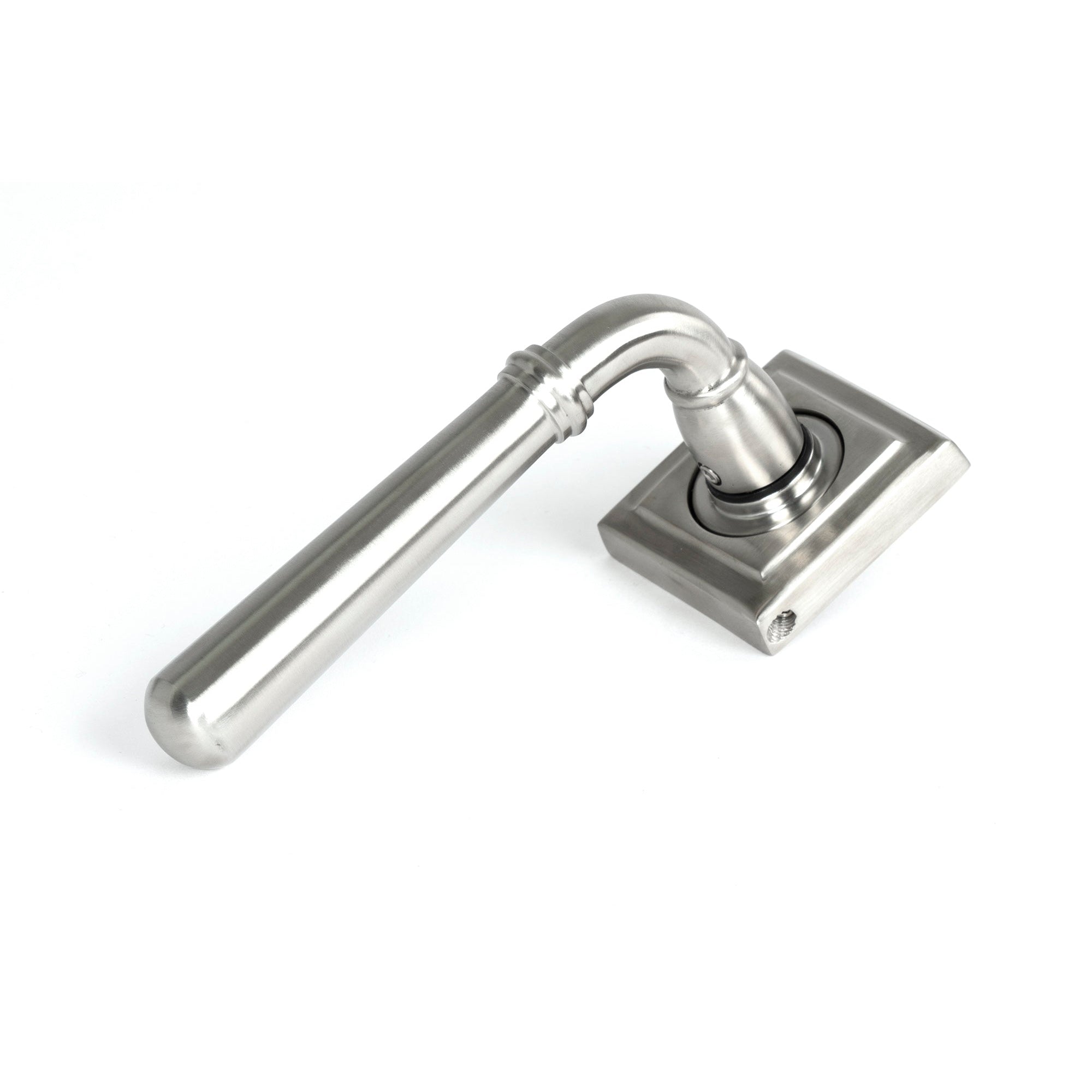 Satin Marine SS (316) Newbury Lever on Rose Set (Square) | From The Anvil-Concealed-Yester Home
