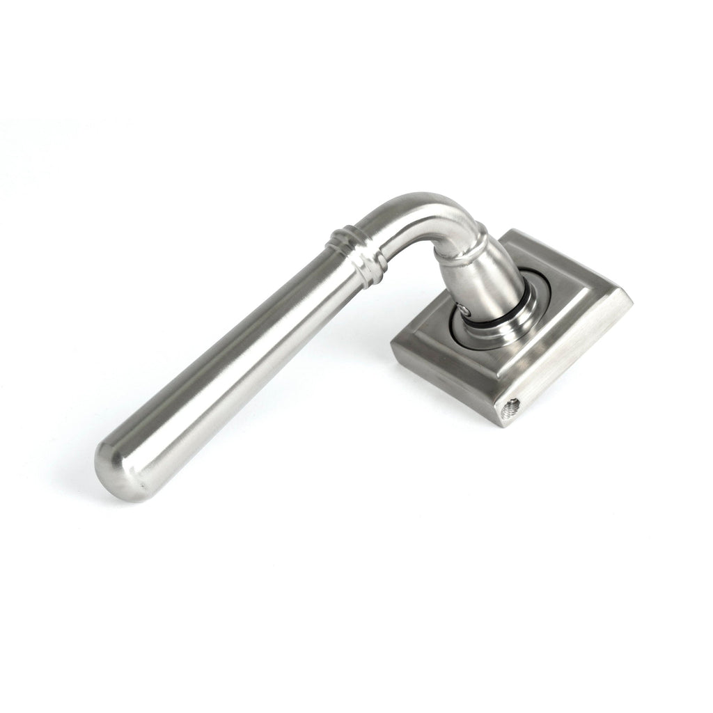 Satin Marine SS (316) Newbury Lever on Rose Set (Square) | From The Anvil