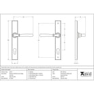 Satin Marine SS (316) Newbury Slimline Lever Espag. Lock Set | From The Anvil-Espagnolette-Yester Home