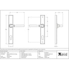 Satin Marine SS (316) Newbury Slimline Lever Espag. Lock Set | From The Anvil - Espagnolette - From The Anvil - Yester Home