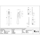 Satin Marine SS (316) Night-Vent Locking Newbury Fastener - Night-Vent Fasteners - From The Anvil - Yester Home